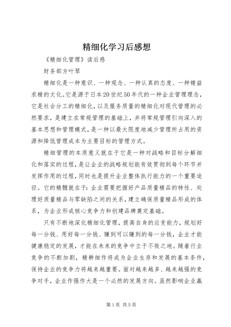 精细化学习后感想 (4).docx