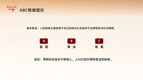 黄色励志插画风格态度决定一切心态培训课件PPT情绪管理