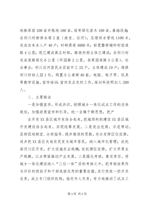城乡一体化进展汇报 (2).docx