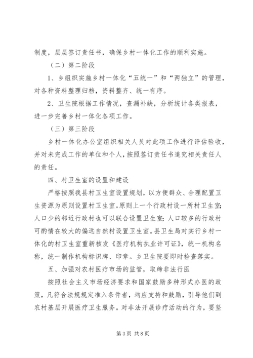 乡卫生院乡村卫生服务一体化管理实施方案五篇范文 (2).docx