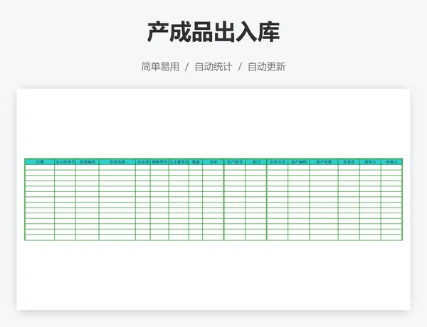 产成品出入库