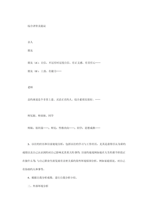 大学生职业生涯规划书基本内容和格式.docx