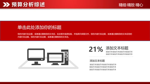 红色大气2019财务数据分析报告PPT