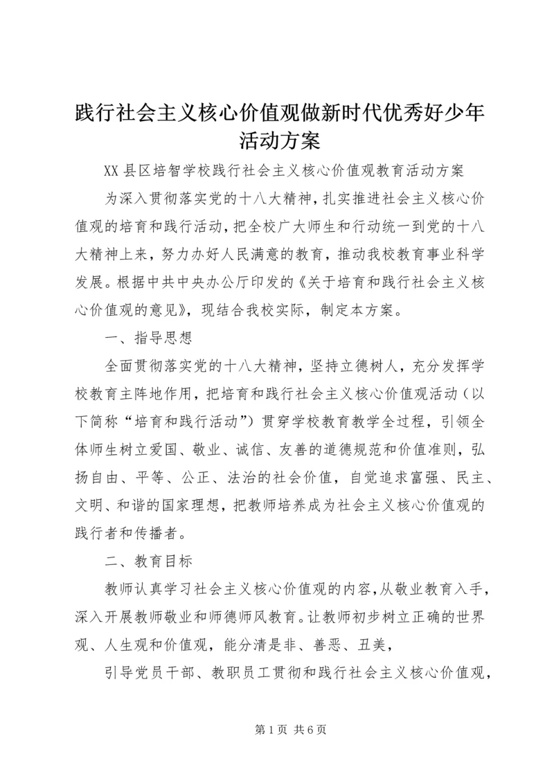 践行社会主义核心价值观做新时代优秀好少年活动方案 (2).docx