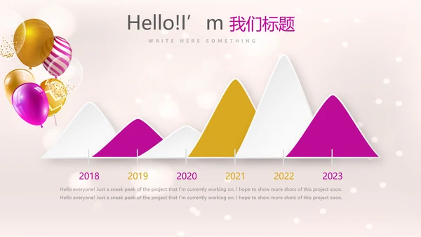 粉色气球员工生日会快乐电子相册动态PPT模板