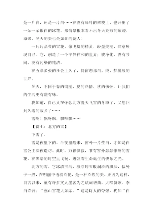 北方的雪作文.docx