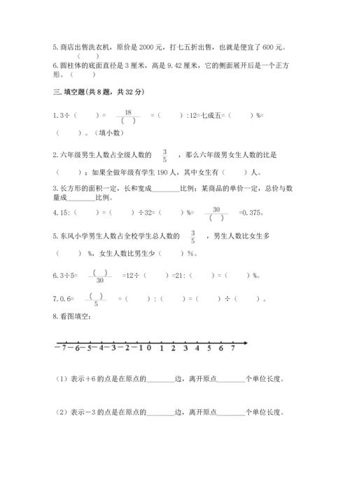 小学数学六年级下册期末测试卷【夺分金卷】.docx