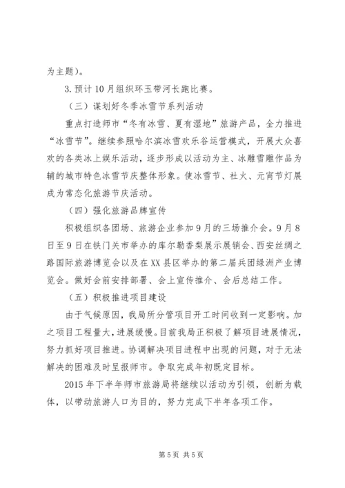 旅游局XX年上半年工作总结及工作计划 (2).docx