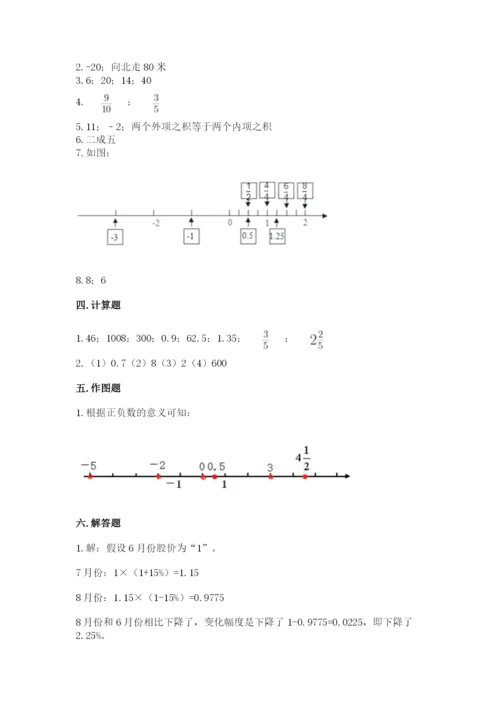 人教版六年级下册数学期末测试卷精品（基础题）.docx
