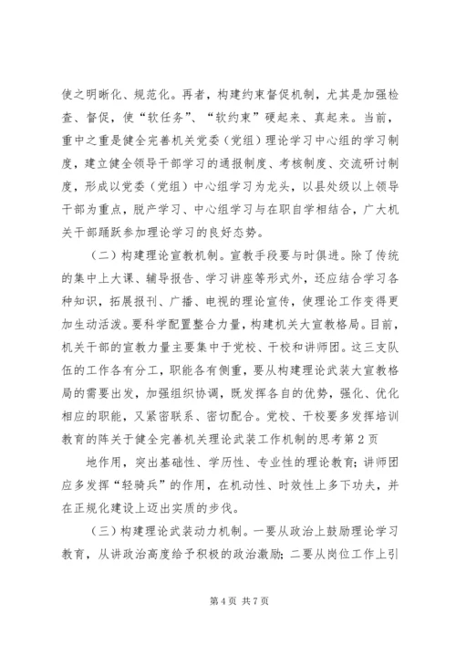 关于健全完善机关理论武装工作机制的思考.docx