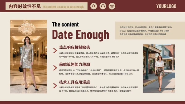 红色美式风格时尚杂志编辑述职报告通用PPT模板