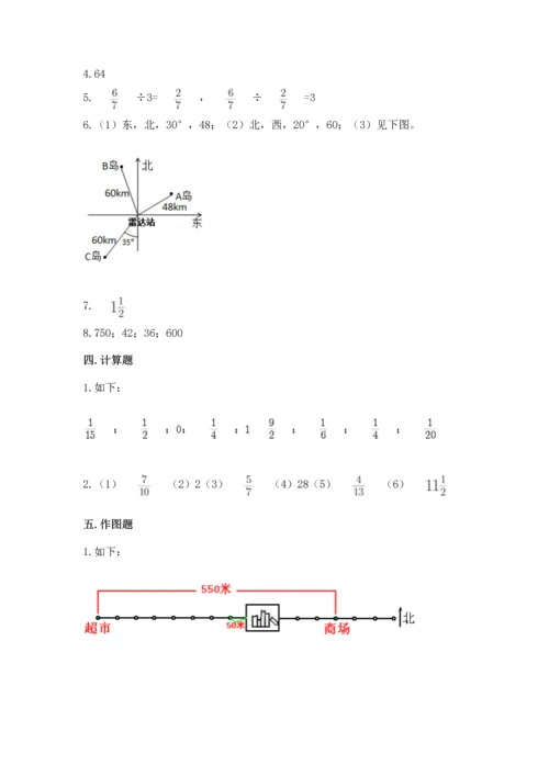 人教版六年级上册数学期中测试卷【易错题】.docx