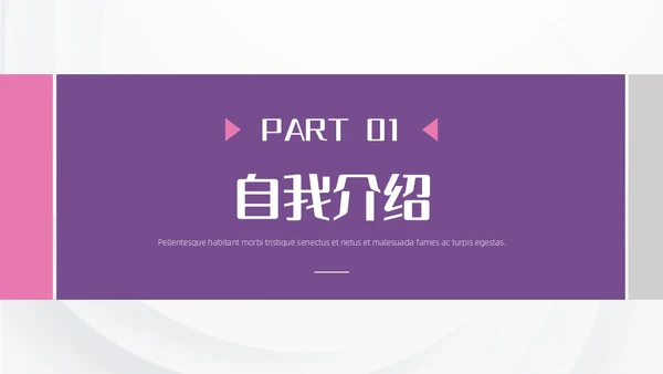 紫粉色形状插画简约风护士长述职报告通用PPT模板