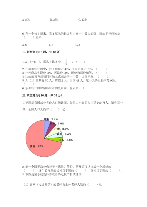 2022人教版六年级上册数学期末测试卷精品（全优）.docx
