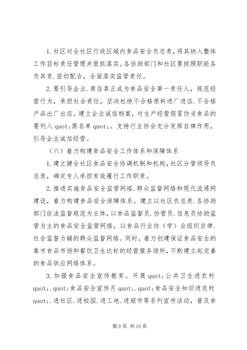社区关于食品药品安全计划范文三篇.docx