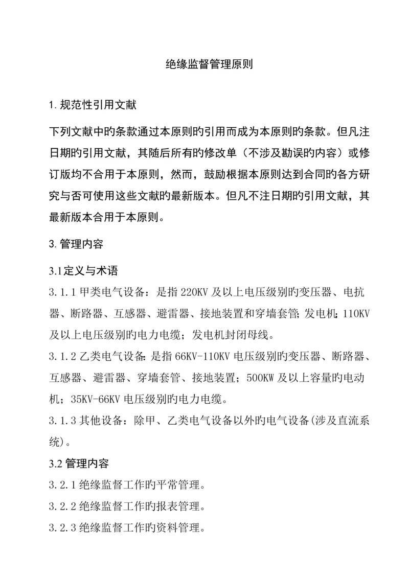 公司绝缘监督管理重点标准.docx