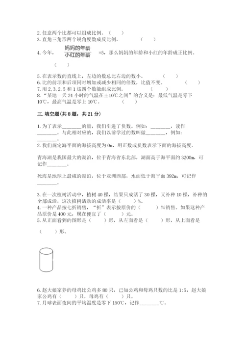 北师大版小学数学六年级下册期末检测试题（夺分金卷）.docx