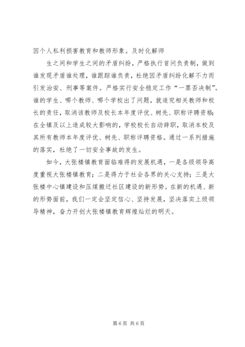 大张楼镇中心小学素质教育汇报 (2).docx