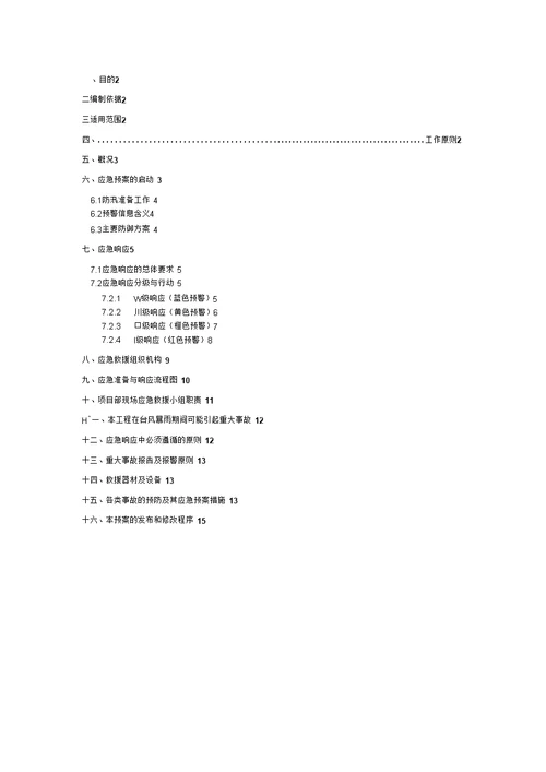 公共租赁房工程防台防汛应急预案