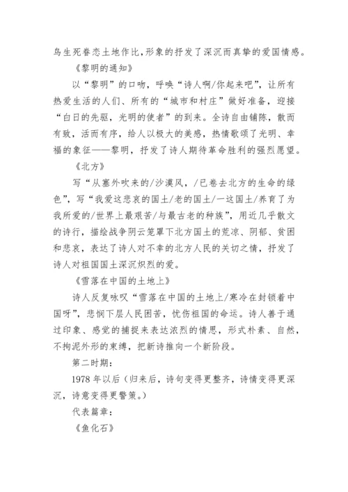 艾青诗选中考知识点整理最新.docx