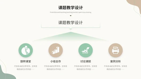 小清新绿植莫兰迪教学课件教师说课教育ppt模板说课稿