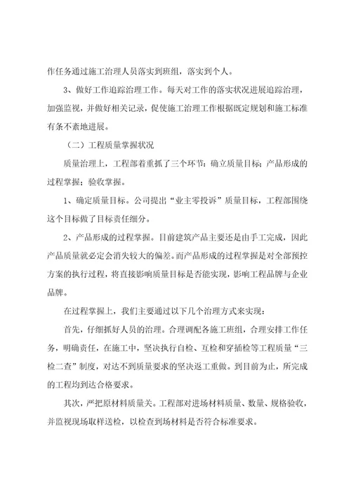 项目经理年度工作报告