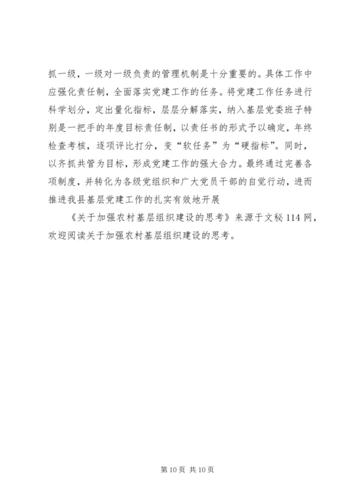 关于加强农村基层组织建设的思考 (6).docx