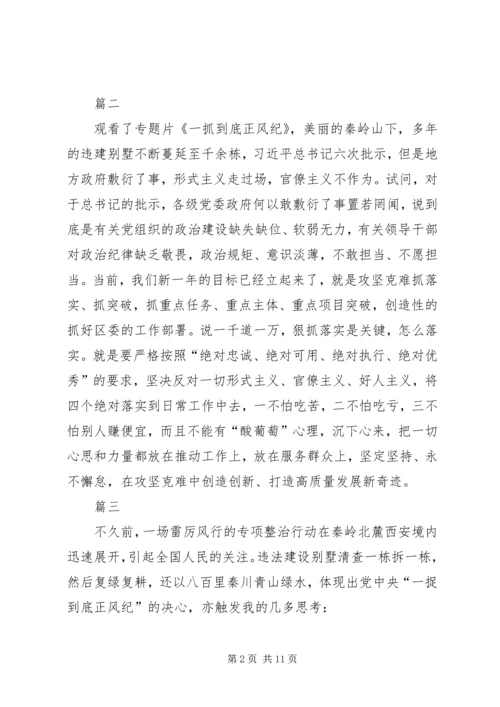 学习《一抓到底正风纪》有感七篇.docx