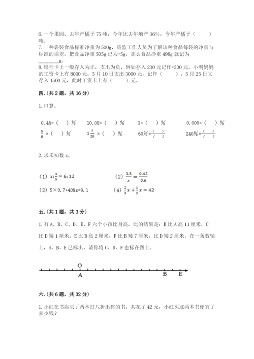 苏教版六年级数学小升初试卷附答案（研优卷）.docx