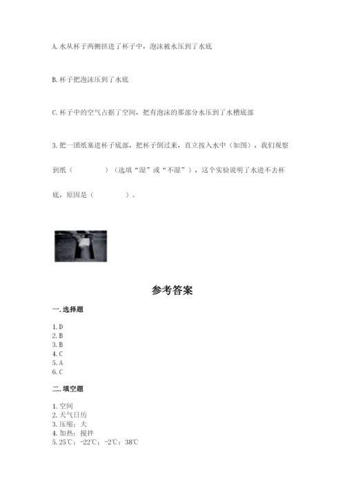 教科版三年级上册科学期末测试卷精品【有一套】.docx