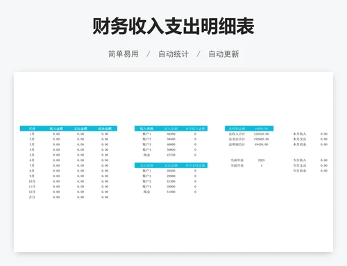 财务收入支出明细表