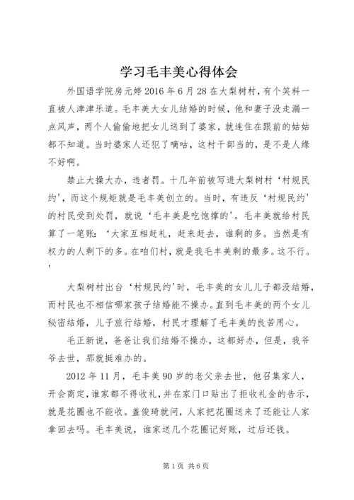 学习毛丰美心得体会 (5).docx