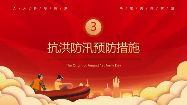夏季洪水防汛救灾安全防范教育PPT模板
