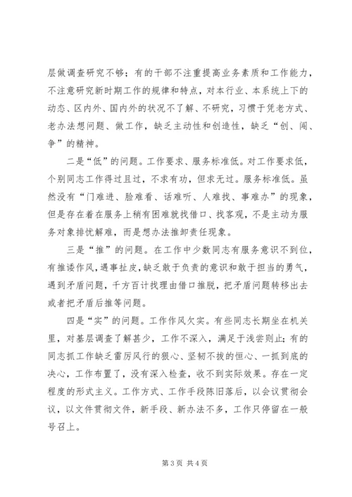 县水务局开展“治庸治懒治散”活动自查报告.docx