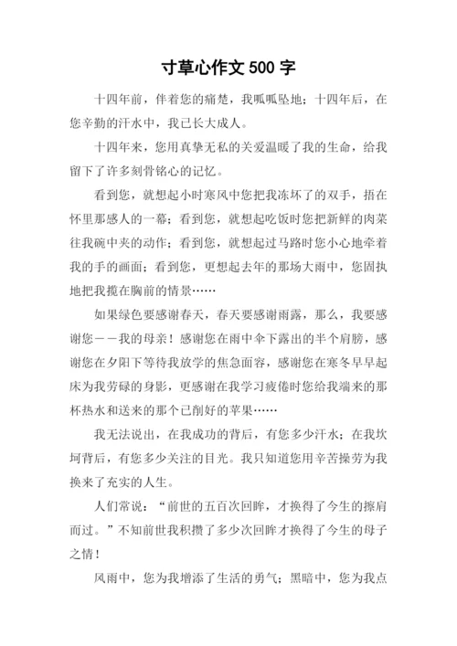 寸草心作文500字.docx
