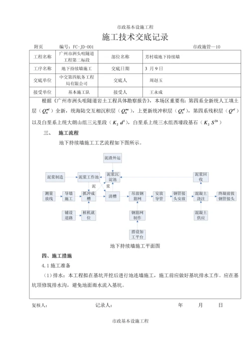 地下连续墙重点技术交底.docx