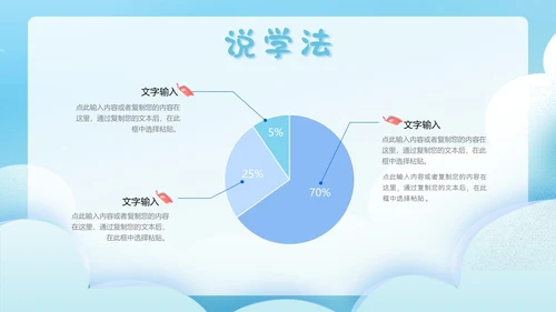 蓝色卡通风手绘风以说促学共研共进谱写新章PPT模板说课