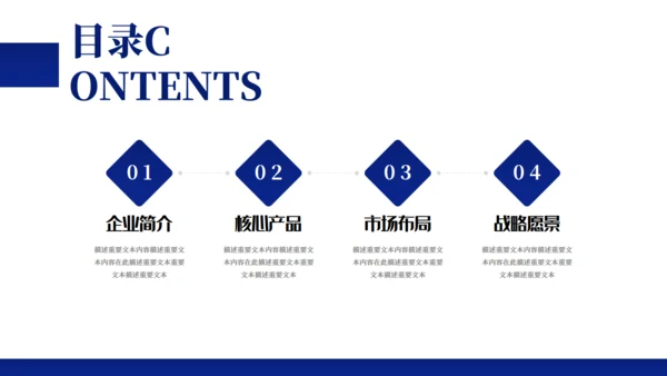深蓝色电子信息企业宣传通用PPT模板