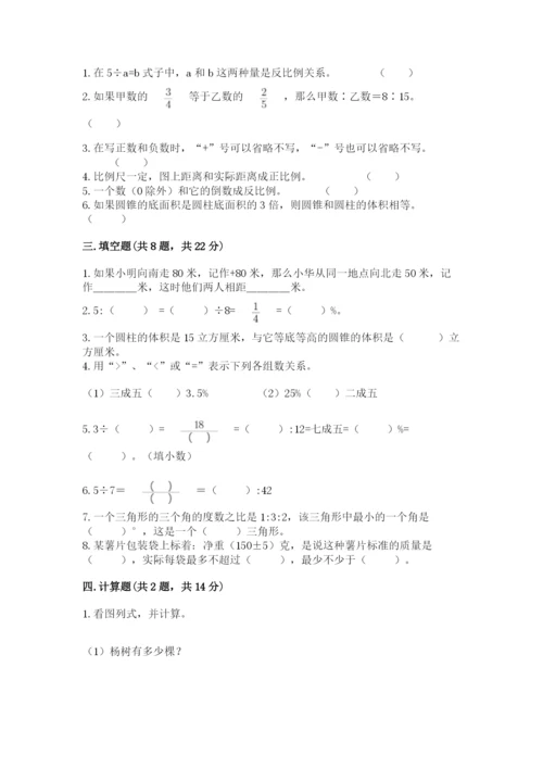 龙游县六年级下册数学期末测试卷（模拟题）.docx