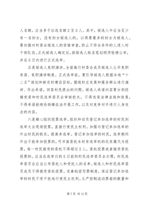 乡镇强化两委选举指导方案.docx