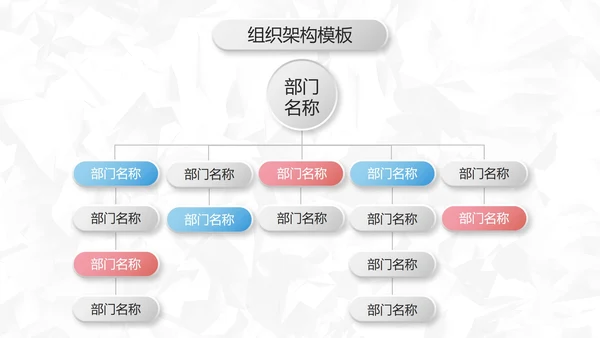 微立体商务几何公司企业组织架构图PPT模板