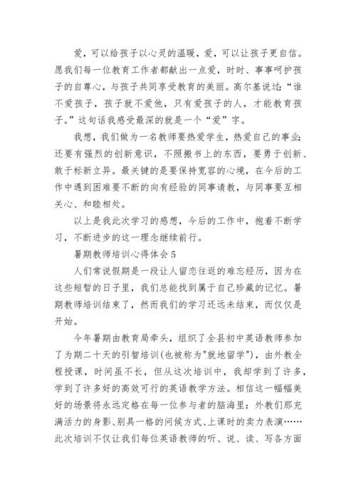 暑期教师培训心得体会.docx
