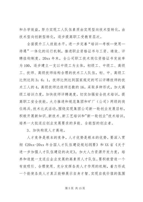 煤矿创建学习型企业工作规划 (2).docx