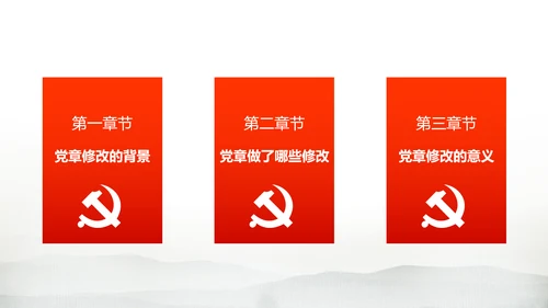 解读党的十九大党章修订修改内容PPT模板
