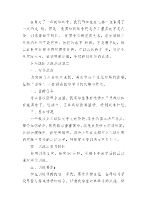 乒乓球队训练总结.docx