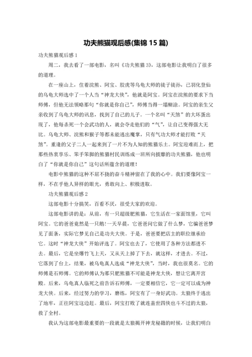 功夫熊猫观后感(集锦15篇).docx