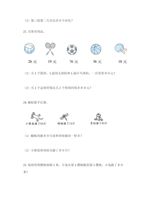 小学二年级数学应用题50道（全优）.docx