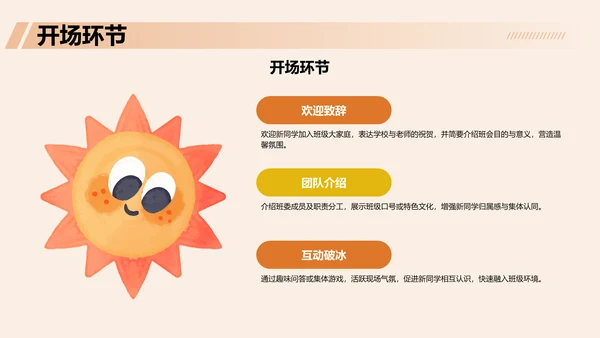 迎新班会流程介绍与展示PPT模板