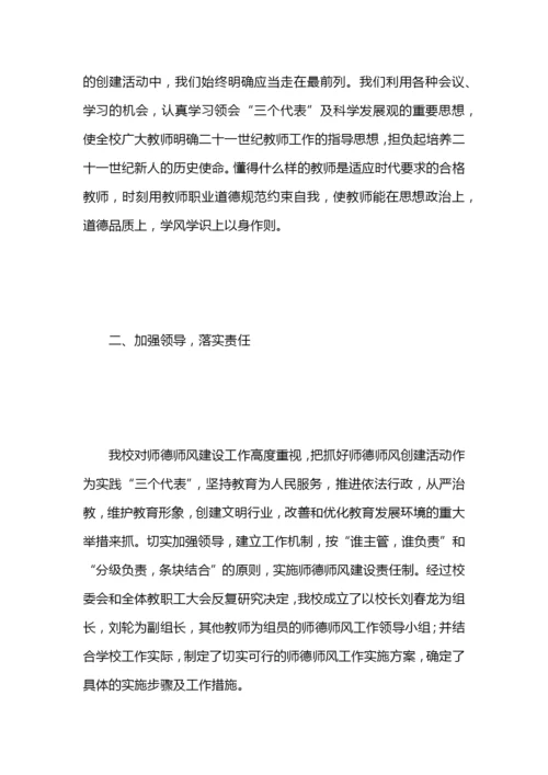 小学师德师风工作总结.docx