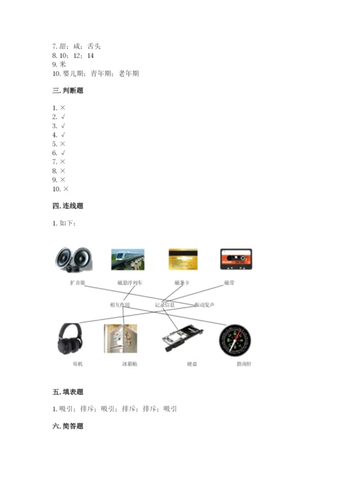 教科版二年级下册科学知识点期末测试卷带答案（满分必刷）.docx